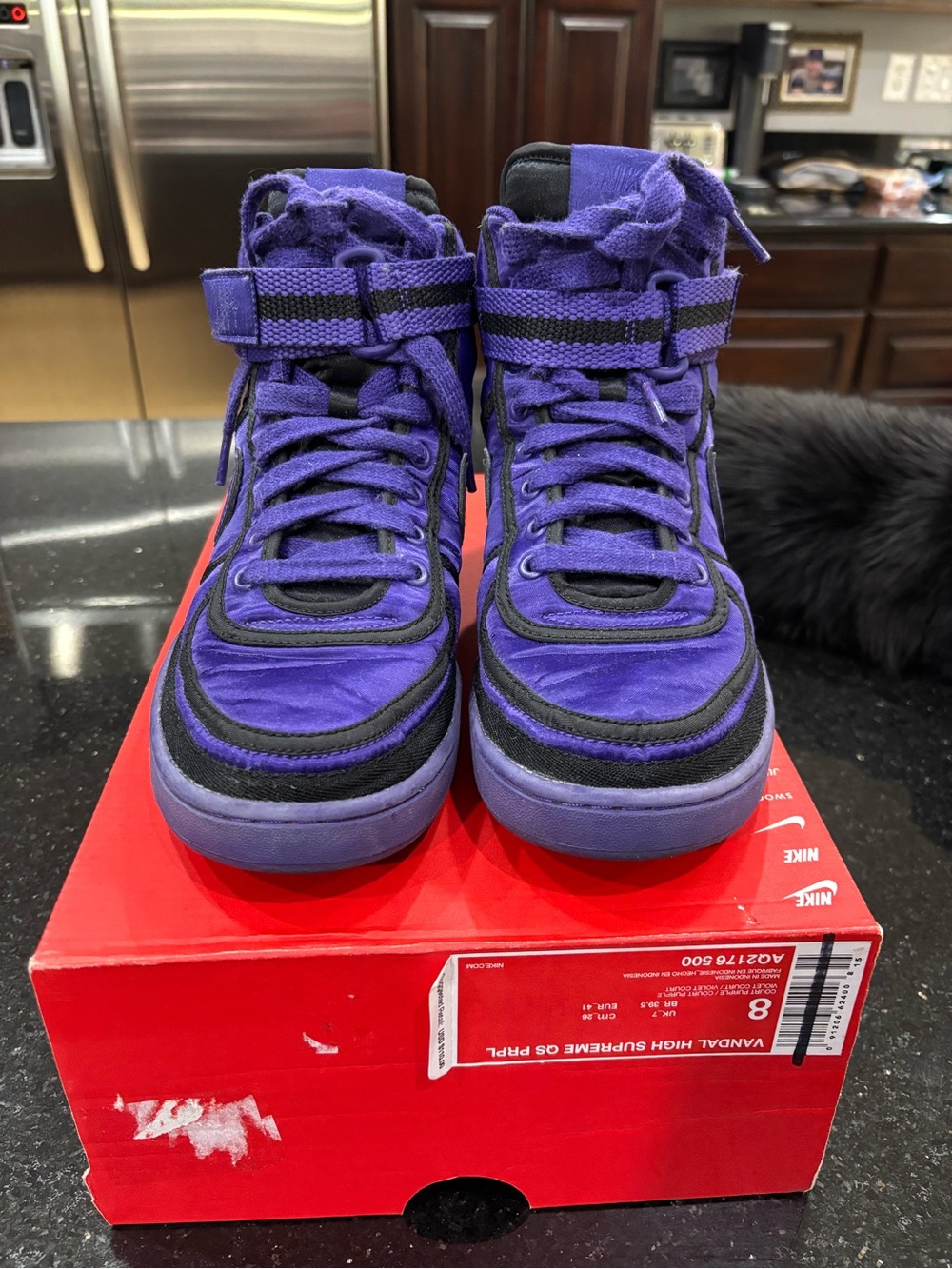 Nike Purple Satin Vandal High Supreme QS Excellent Men’s 8 AQ2176500